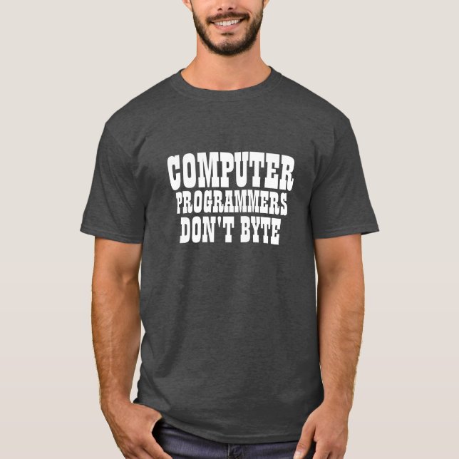 T-shirt Programadores de computador não byte (Frente)