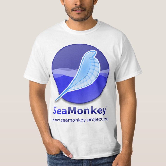 T-shirt Projeto de SeaMonkey - logotipo vertical (Frente)