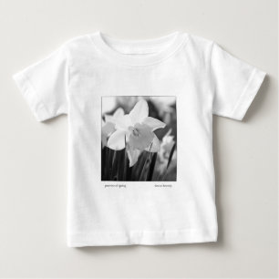 T-shirt promessa de primavera daffodil jonquil preto e bra
