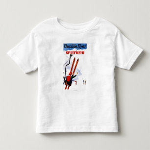 T-shirt Promo de madeira dos esquis de Splitkein do