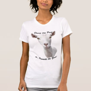 T-shirt Promover o Retrato Caprino - Saanen Goat