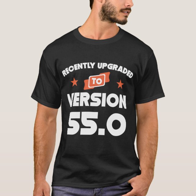 T-shirt Promovido recentemente aniversário da versão 55,0 (Frente)