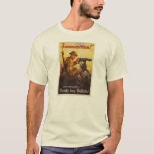 T-shirt Propaganda da munição WWI das ligações de guer