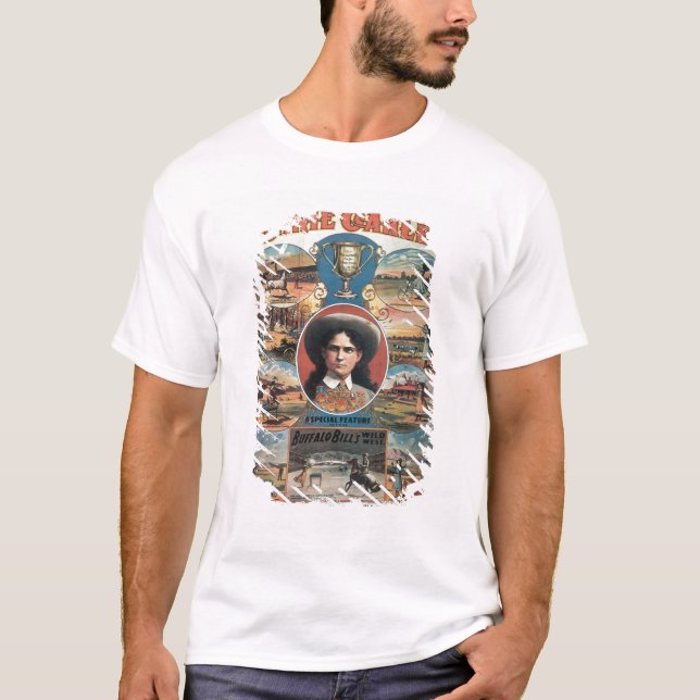 T-shirt Propaganda de poster Annie Oakley que caracteriza (Frente)
