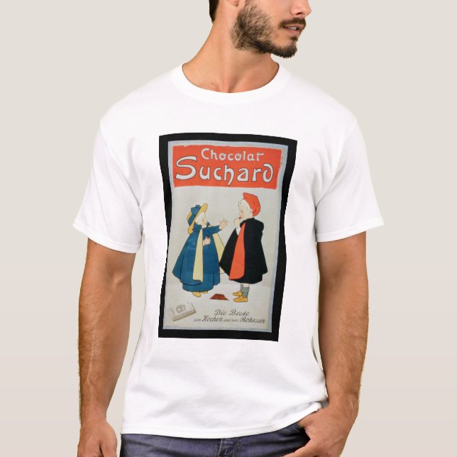 T-shirt Propaganda de poster de "chocolate Suchard" (cor (Frente)