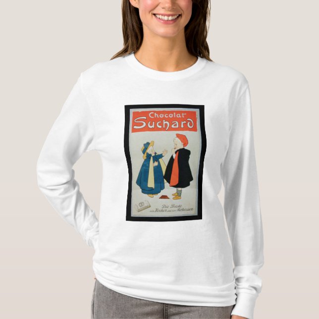 T-shirt Propaganda de poster de "chocolate Suchard" (cor (Frente)