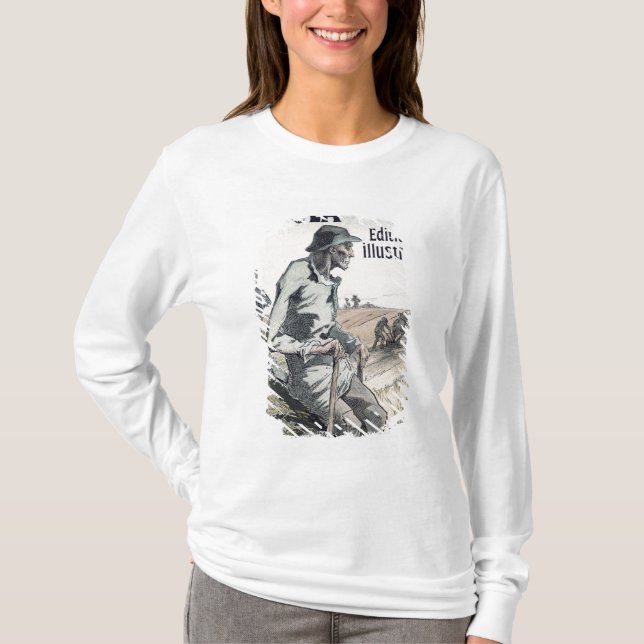 T-shirt Propaganda de poster "La Terre" por Emile Zola, (Frente)