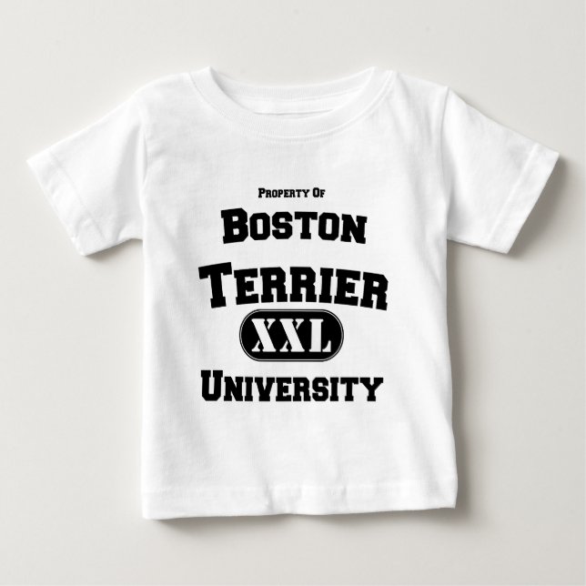 T-shirt Propriedade da Universidade de Boston Terrier (Frente)