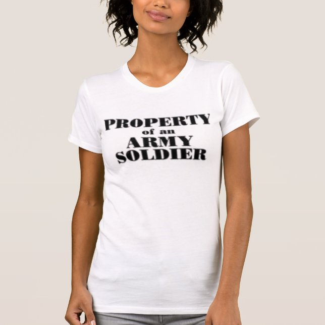 T-shirt Propriedade de um soldado do exército (Frente)