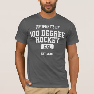 T-shirt Propriedade do hóquei de 100 graus