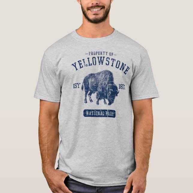 T-shirt Propriedade do parque nacional de Yellowstone (Frente)