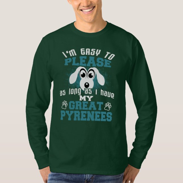 T-shirt Proprietários de Cachorros de Pirenéus Excelentes  (Frente)