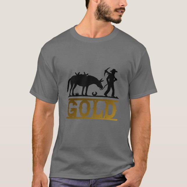 T-shirt Prospector Dourado (Frente)