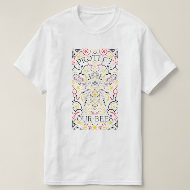 T-shirt proteja nossas abelhas (Frente do Design)