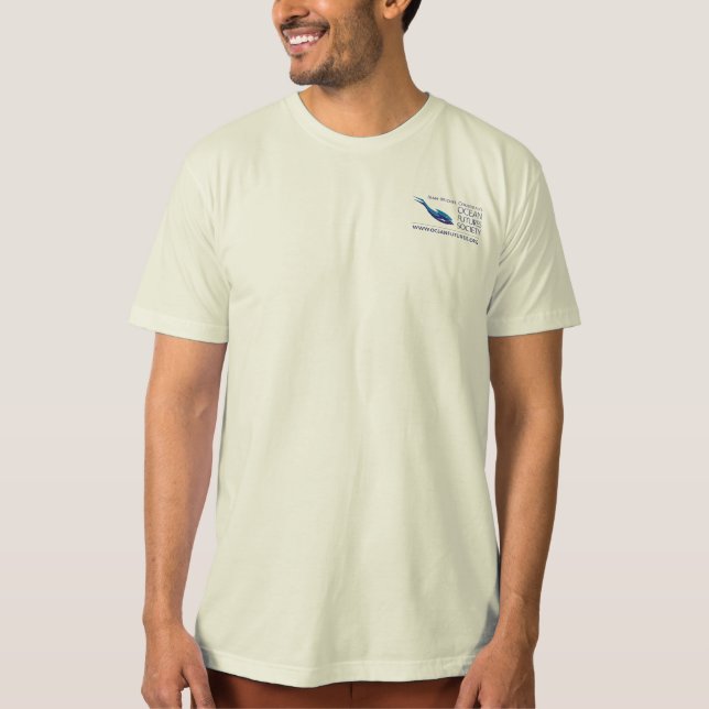 T-shirt "Proteja o oceano e você protege-se " (Frente)