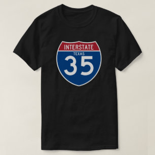 T-shirt Protetor da estrada nacional de Texas TX I-35 -