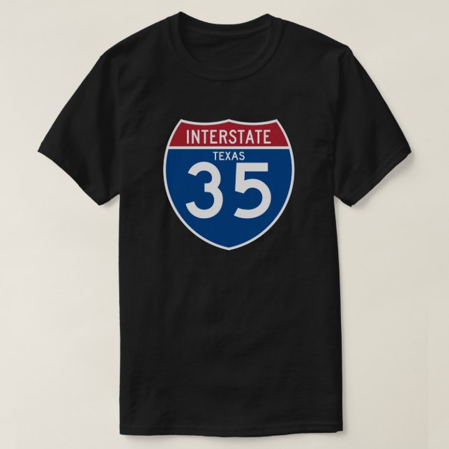 T-shirt Protetor da estrada nacional de Texas TX I-35 - (Frente do Design)