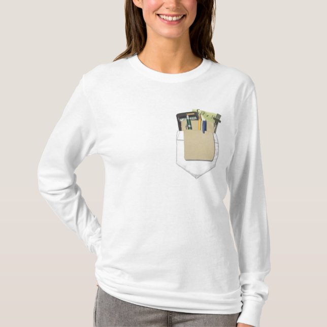 T-shirt Protetor do bolso (Frente)
