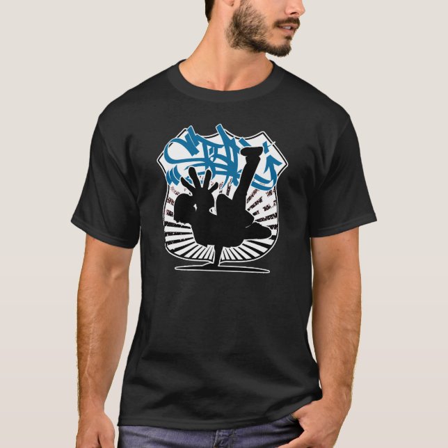 T-shirt Protetor dos grafites de BBOYblue (Frente)