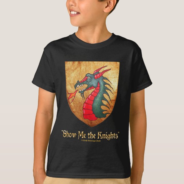 T-shirt Protetor medieval do dragão (Frente)