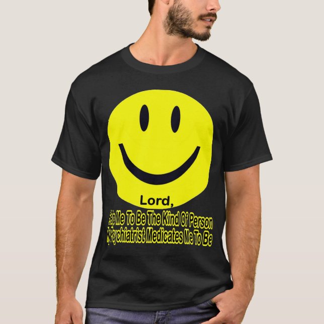 T-shirt Psiquiatra T, cores escuras (Frente)