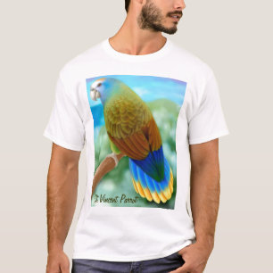T-shirt psto em perigo do papagaio de São Vicente