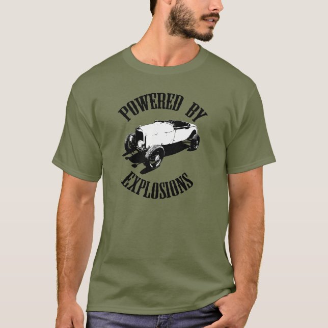 T-shirt "Psto hot rod pelas explosões" (Frente)