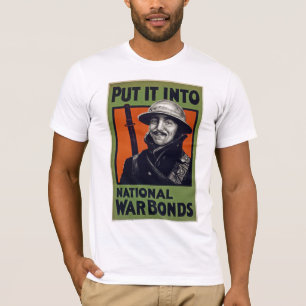 T-shirt Psto lhe em ligações de guerra nacionais