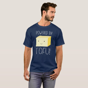 T-shirt Psto pelo Tofu com o Tofu de sorriso ilustrado