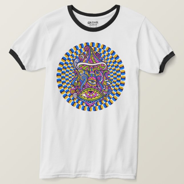 T-Shirt Psychedelic Mushroom (Frente do Design)