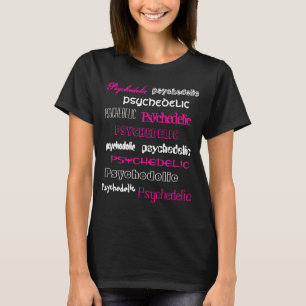 T-Shirt Psychedelic rosa e branco