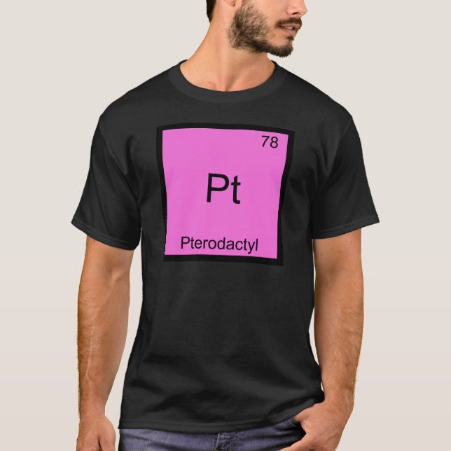 T-shirt Pt - Símbolo de Elemento de Química Engraçado Pter (Frente)