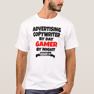 T-shirt Publicidade a escritor por Day Gamer por Night