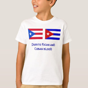 T-shirt PuertoRico_flag, Cuba_flag, porto-riquenho e Cu…