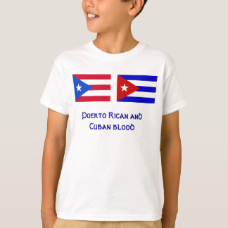 T-shirt PuertoRico_flag, Cuba_flag, porto-riquenho e Cu…