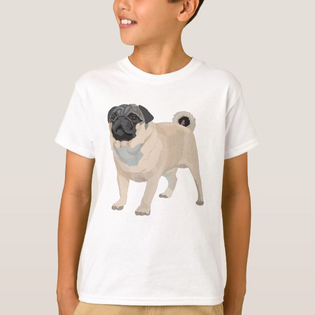 T-shirt Pug Adorável (Frente)