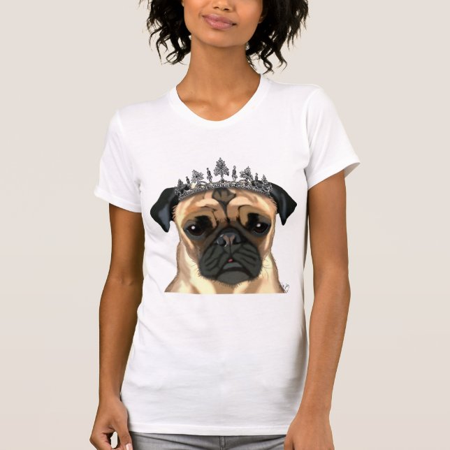 T-shirt Pug Com Tiara (Frente)