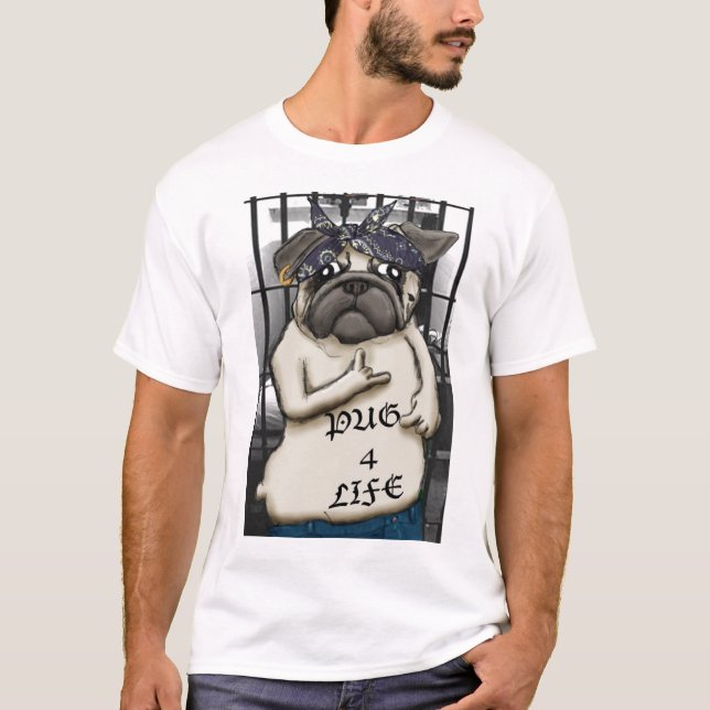 T-shirt Pug do vândalo (Frente)