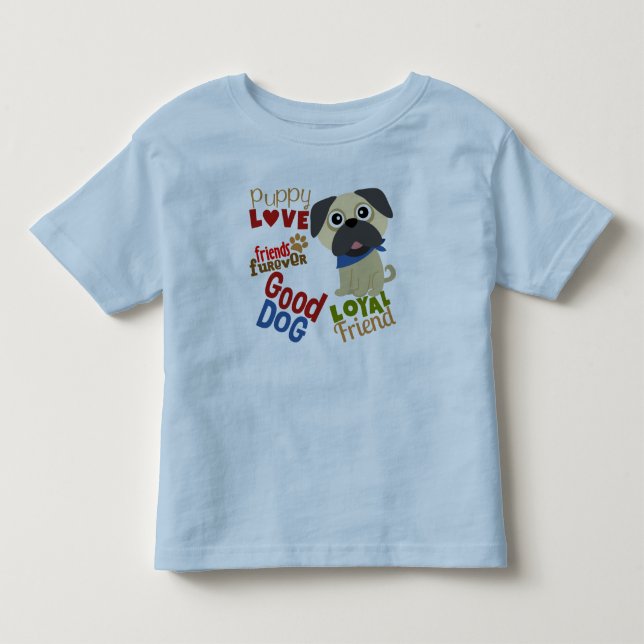 T-shirt Pug Dog Melhor Amigo (Frente)
