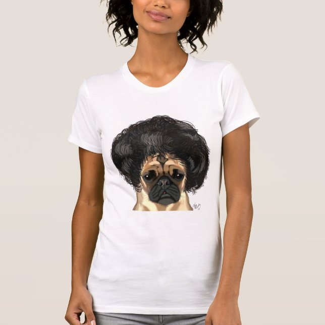 T-shirt Pug In A Bad Wig (Frente)
