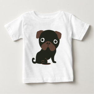 T-shirt Pug preto