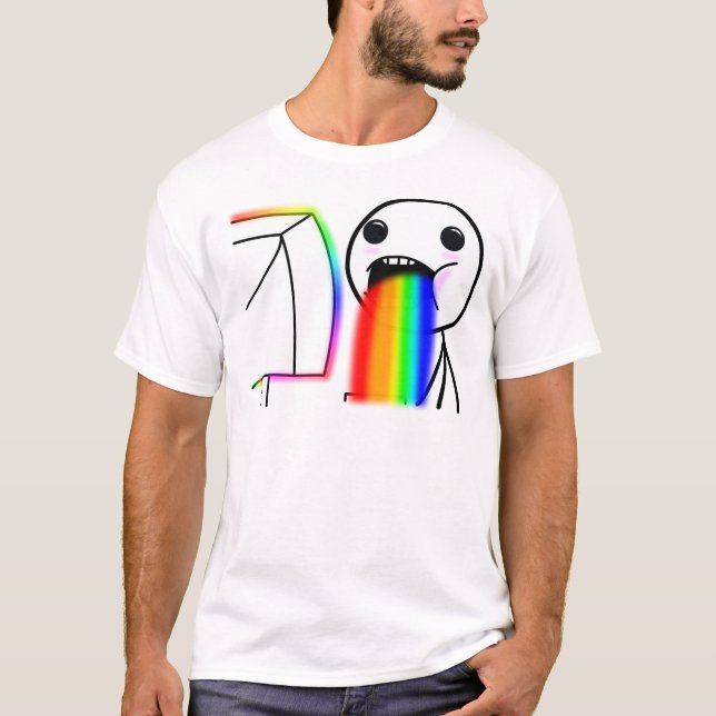 T-shirt Pukes Rainbows (Frente)