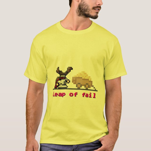 T-shirt pulo de 8 bits da falha (Frente)
