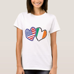 T-shirt Pulseiras do Coração da Irlanda dos EUA