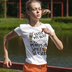 T-shirt Pumpkin Spice Season Funny Fall Coffee Typography