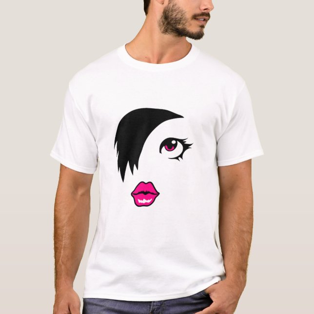 T-shirt punk bonito 80 meninas (Frente)