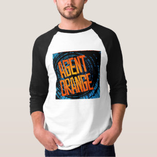 T-shirt Punk do skate do jérsei de basebol de Agent Orang
