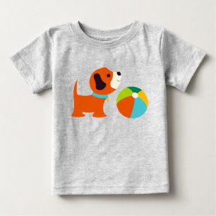 T-shirt Puppy Love Criança Organic Creeper