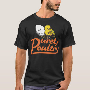 T-shirt Puramente Tshirt preto das aves domésticas