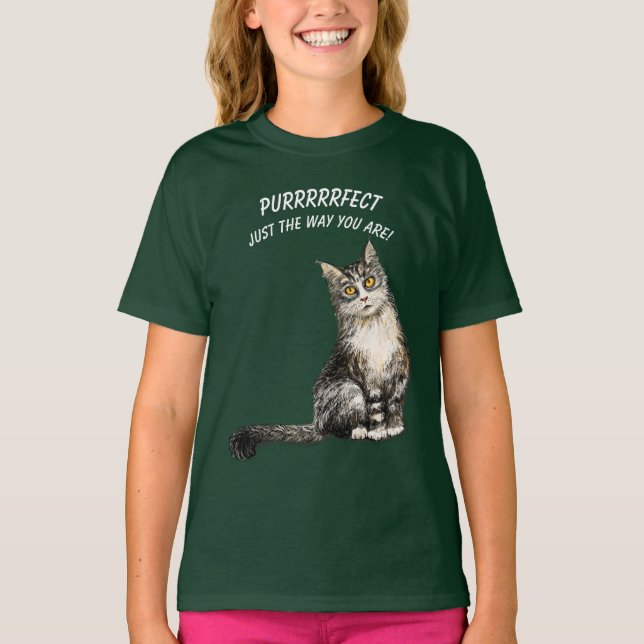 T-Shirt Purfect cat (Frente)